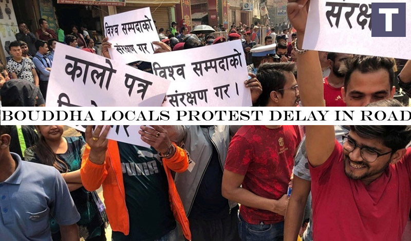 Bouddha locals protest delay in road construction