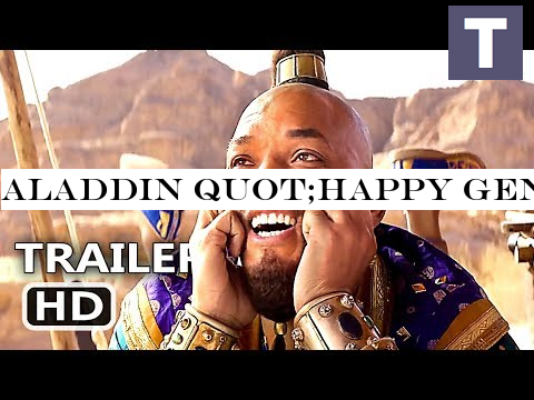 ALADDIN Happy Genie  Trailer (NEW 2019) Will Smith, Disney Movie HD