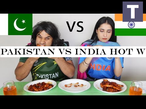 Pakistan vs India HOT WING CHALLENGE! | Nasreen | Peri | Rahim Pardesi