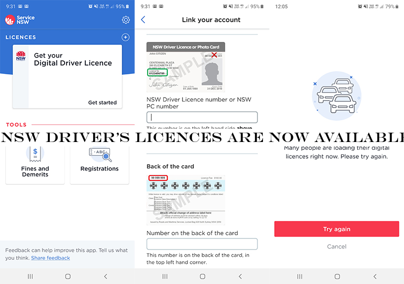 NSW Digital Licence setup process