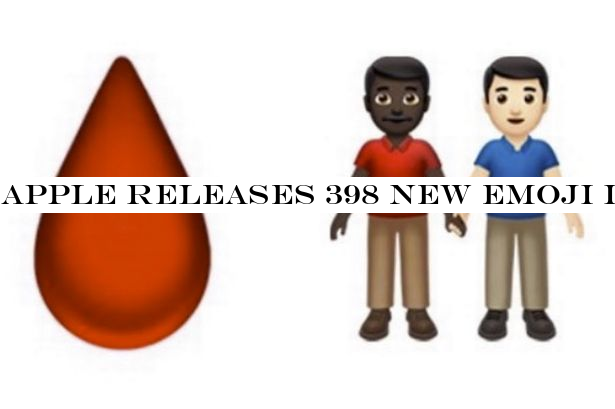 Apple releases 398 new emoji including mixed race couples and period blood drop