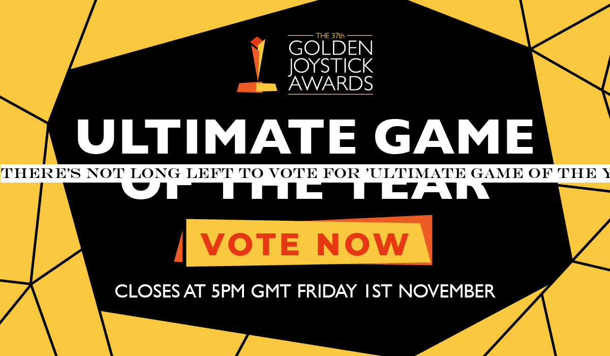 There's not long left to vote for 'Ultimate Game of the Year' in the Golden Joystick Awards