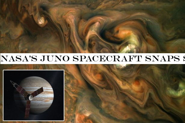 NASA's Juno spacecraft snaps stunning photo of Jupiter's swirling cloud tops