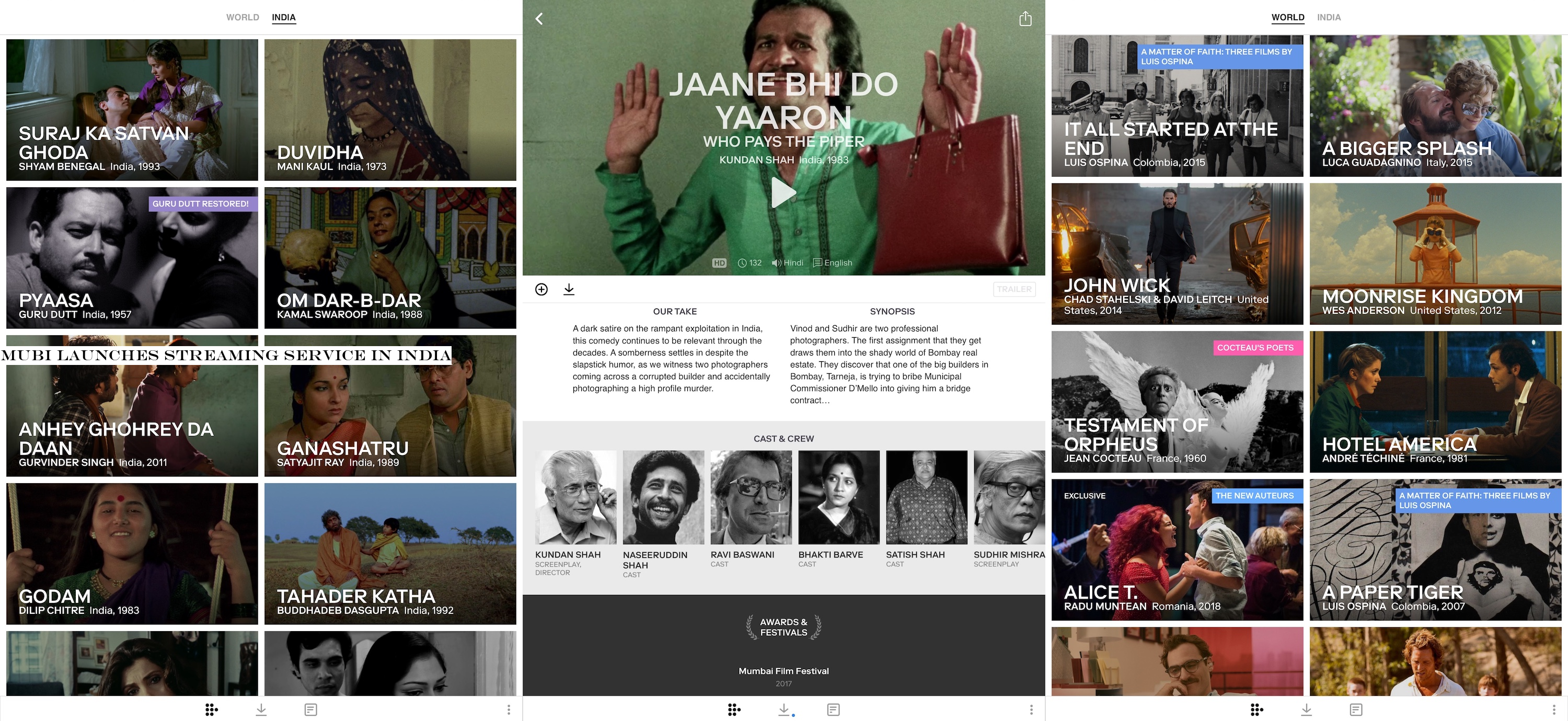 Mubi launches streaming service in India