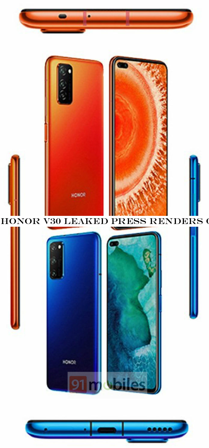 Honor V30 leaked press renders confirm a triple camera setup