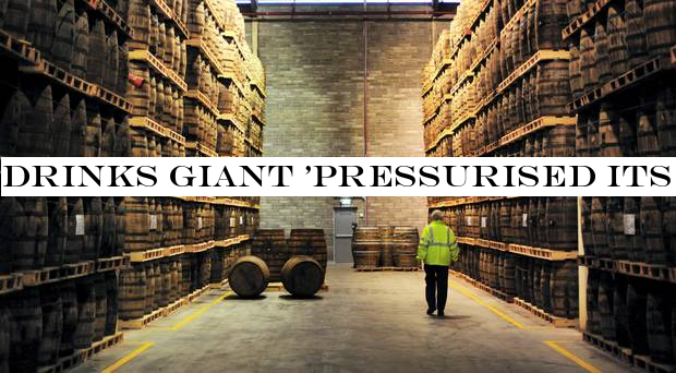 Drinks giant 'pressurised its staff to drink while on the job'