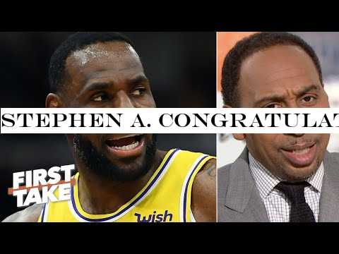 Stephen A. congratulates LeBron on being the 2nd-greatest NBA player ever | First Take