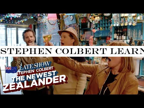 Stephen Colbert Learns How To Act Like A Kiwi In Wellington, New Zealand