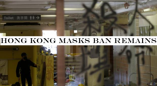 Hong Kong masks ban remains in place for local elections