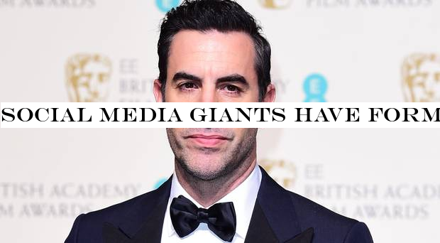 Social media giants have formed 'the greatest propaganda machine in history', says comedian Sacha Baron Cohen