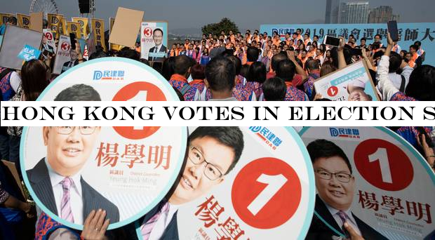 Hong Kong votes in election seen as referendum on protests