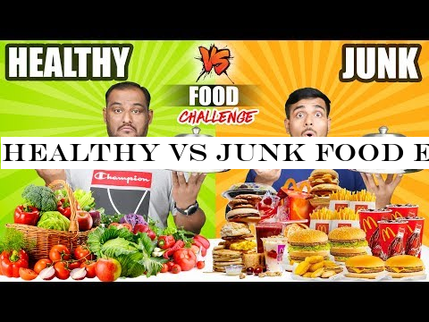 HEALTHY VS JUNK FOOD EATING CHALLENGE | Burger -Pizza Eating Competition | Food Challenge
