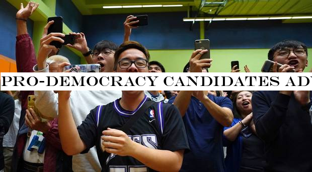 Pro-democracy candidates advance in key Hong Kong elections