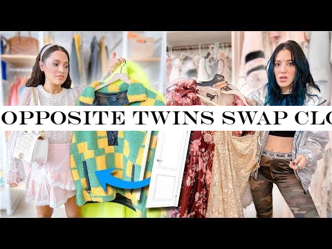 Opposite Twins Swap Closets for a Day