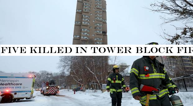 Five killed in tower block fire in Minneapolis