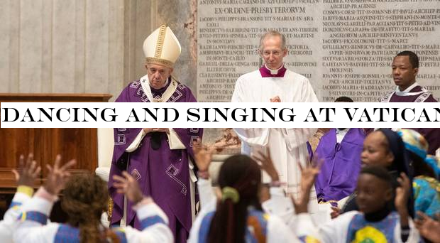 Dancing and singing at Vatican Mass as Pope welcomes Congolese