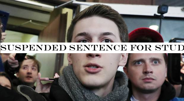 Suspended sentence for student vlogger linked to Russia protests