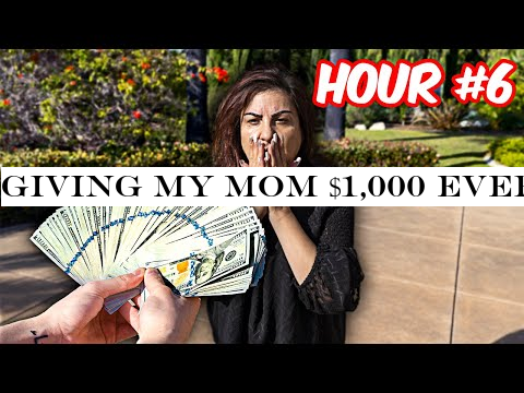 Giving My Mom $1,000 EVERY 10 Minutes