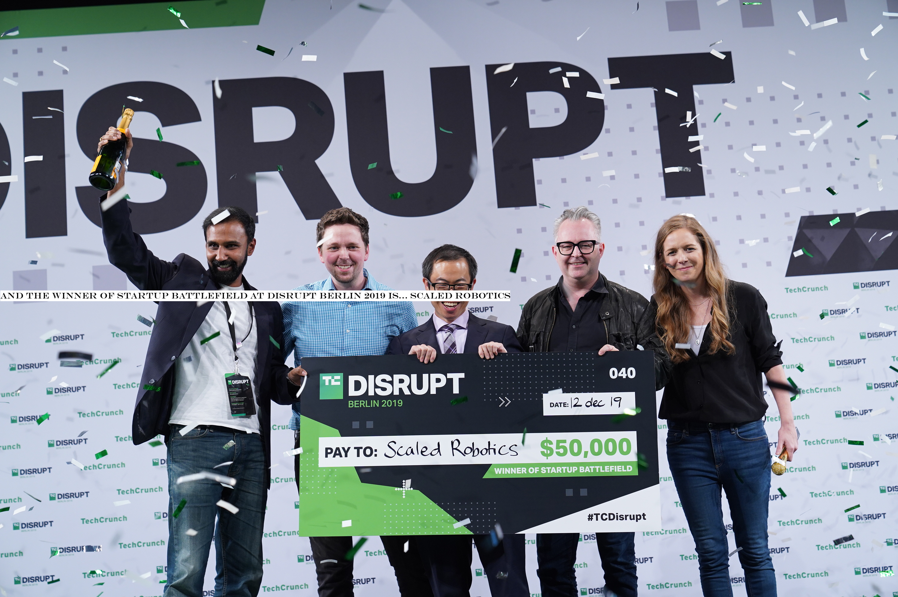 And the winner of Startup Battlefield at Disrupt Berlin 2019 is… Scaled Robotics