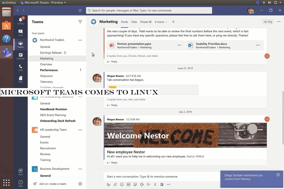 Microsoft Teams comes to Linux