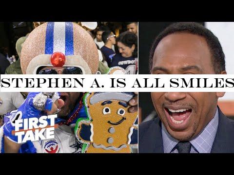 Stephen A. is all smiles after the Cowboys  win | First Take