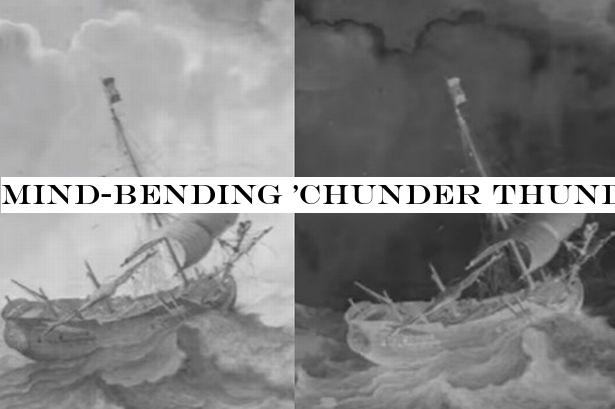 Mind-bending 'Chunder Thunder' optical illusion brings painting of ship to life