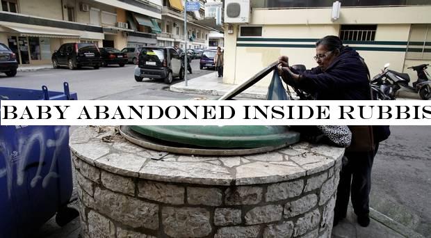 Baby abandoned inside rubbish bin in Greece