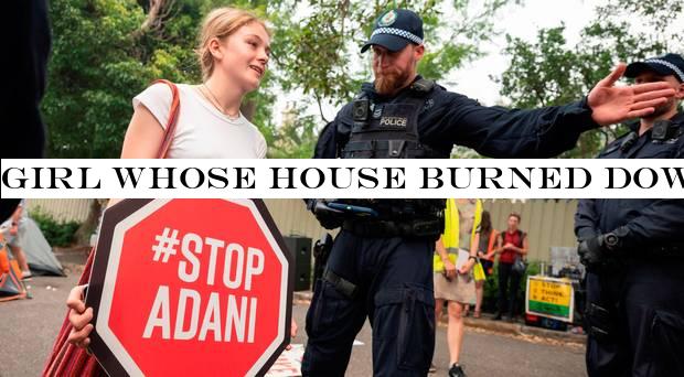 Girl whose house burned down threatened with arrest in climate protest at PM's home