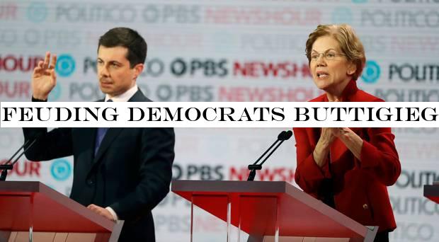 Feuding Democrats Buttigieg and Warren clash in live debate