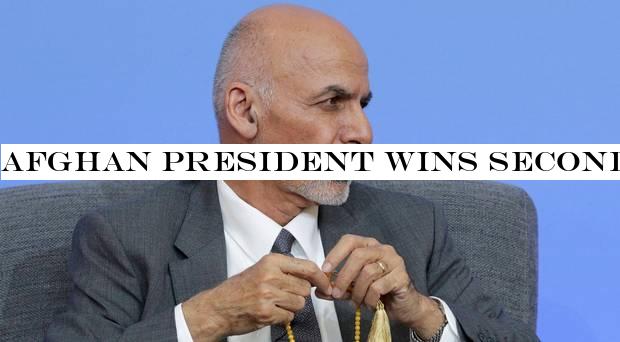 Afghan president wins second term in preliminary vote count