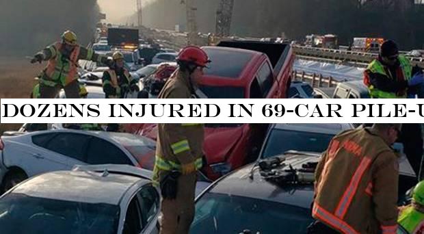 Dozens injured in 69-car pile-up on Interstate Route in Virginia