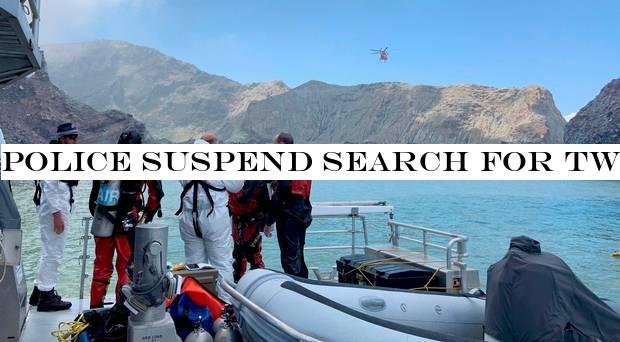 Police suspend search for two missing people after White Island eruption