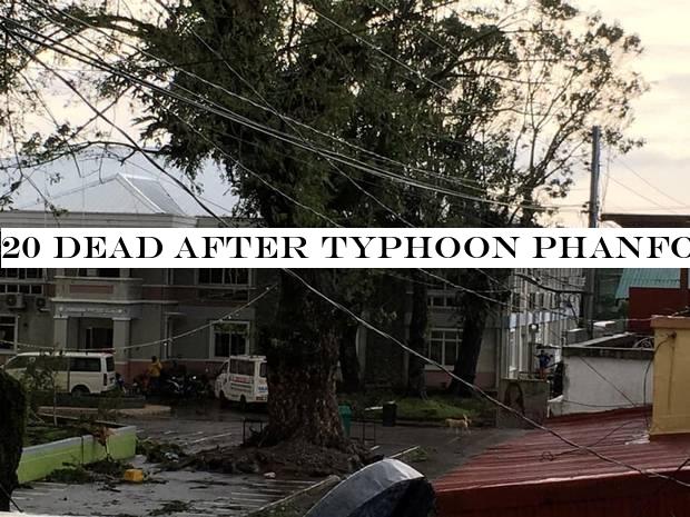 20 dead after Typhoon Phanfone hits central Philippines