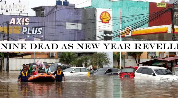 Nine dead as New Year revellers caught in flooding in Indonesiacapital