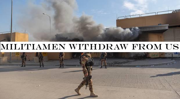 Militiamen withdraw from US embassy in Iraq