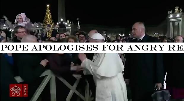 Pope apologises for angry reaction to woman pilgrim who grabbed him in St Peter's Square