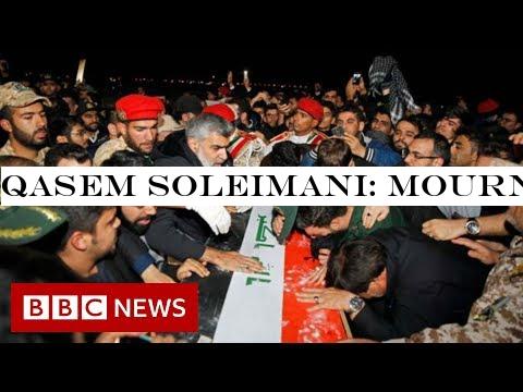 Qasem Soleimani: Mourners flood the streets as body returns to Iran - BBC News