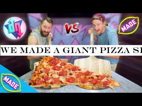 We Made a Giant Pizza Slice! Ft. Matthias!