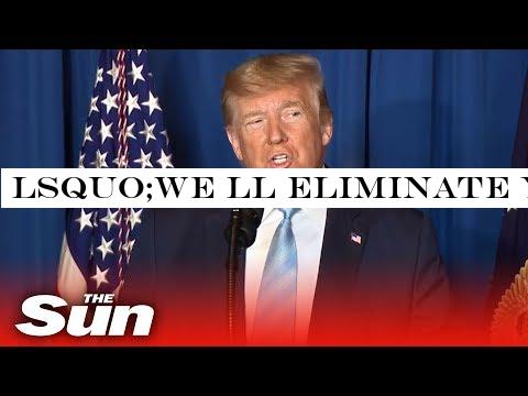 lsquo;We ll eliminate you : Donald Trump says lsquo;we terminated Iran general to stop a war not start one 