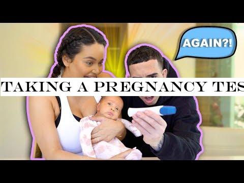 TAKING A PREGNANCY TEST ON CAMERA