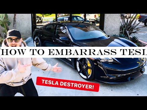 HOW TO EMBARRASS TESLA OWNERS: BUY PORSCHE'S ELECTRIC SUPERCAR! *2020 TAYCAN TURBO S*