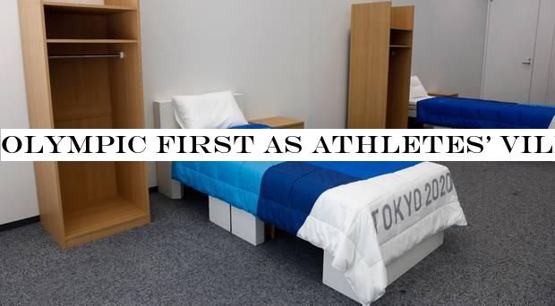 Olympic first as athletes& village features cardboard beds for Tokyo 2020