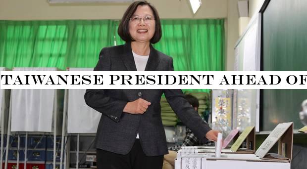 Taiwanese president ahead of challenger in election