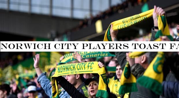 Norwich City players toast fan who left them £100 for drinks in his will