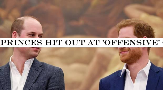 Princes hit out at 'offensive' claim William had 'bullied' his brother