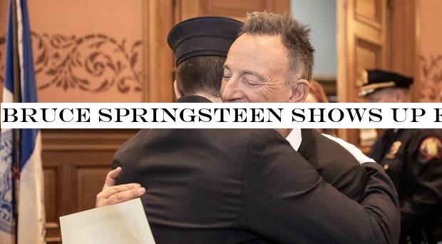 Bruce Springsteen shows up for sonswearing-in as firefighter