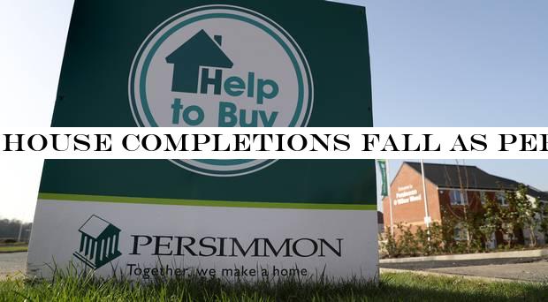 House completions fall as Persimmon puts quality over quantity