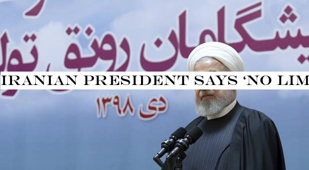 Iranian president says ‘no limit& to nuclear enrichment