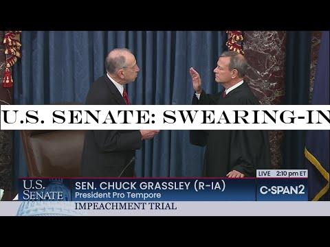 U.S. Senate: Swearing-in of Chief Justice -Senators