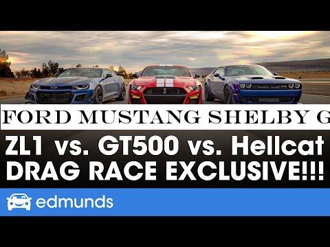 Ford Mustang Shelby GT500 vs. Dodge Challenger Hellcat Redeye vs. Chevy Camaro ZL1 1LE - Drag Race